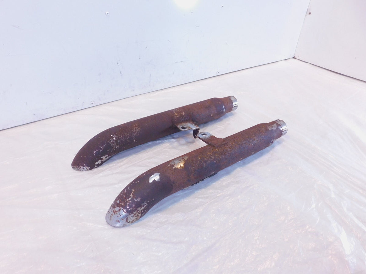 Harley Davidson Sportster 883 & 1200 Chrome Slash Out Cut Exhaust Pipe Mufflers - C3 Cycle