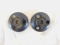 Triumph Adventurer Thunderbird Sport Pair Black Frame Plug Cover Finishers - C3 Cycle
