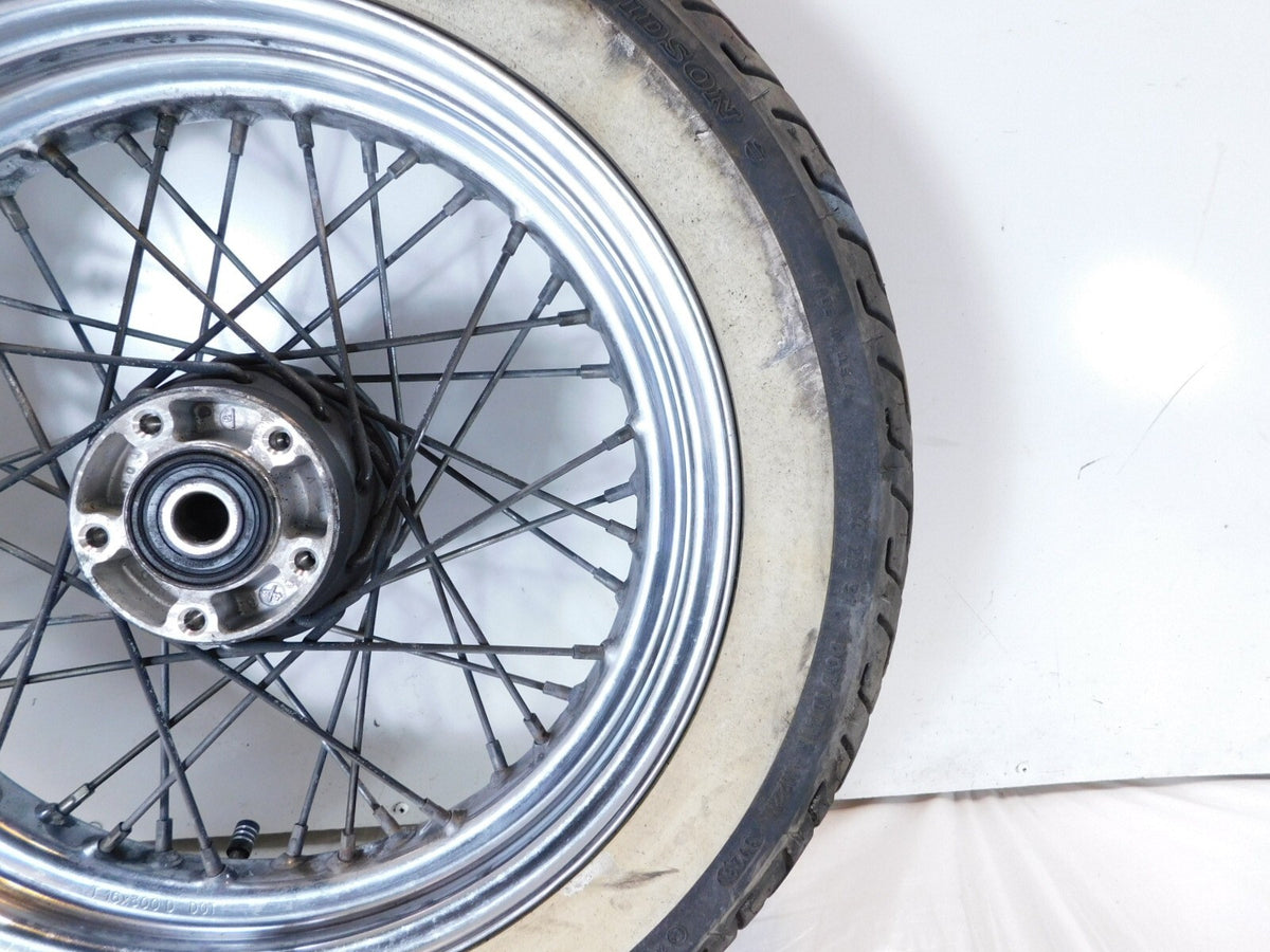 Harley Davidson Softail Heritage Classic Spoked Front Wheel Rim w/ Tire -Bent - C3 Cycle