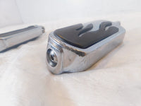 Pair Harley Touring FXR Dyna Sportster & Softail Black ISO Peg Footpeg Footrests - C3 Cycle