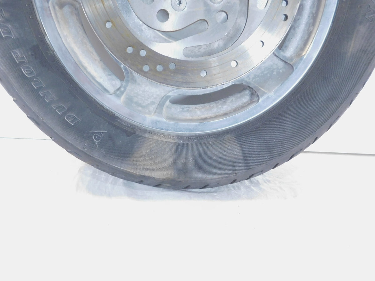 Harley Davidson Road King Electra Glide Chrome Mag Rear Wheel Rim Tire & Rotor - C3 Cycle