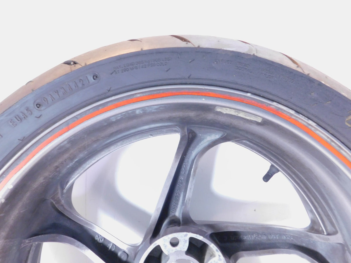 2004-2008 Honda Interceptor 800 VFR800 VFR800A ABS Silver Rear Wheel Rim & Tire - C3 Cycle
