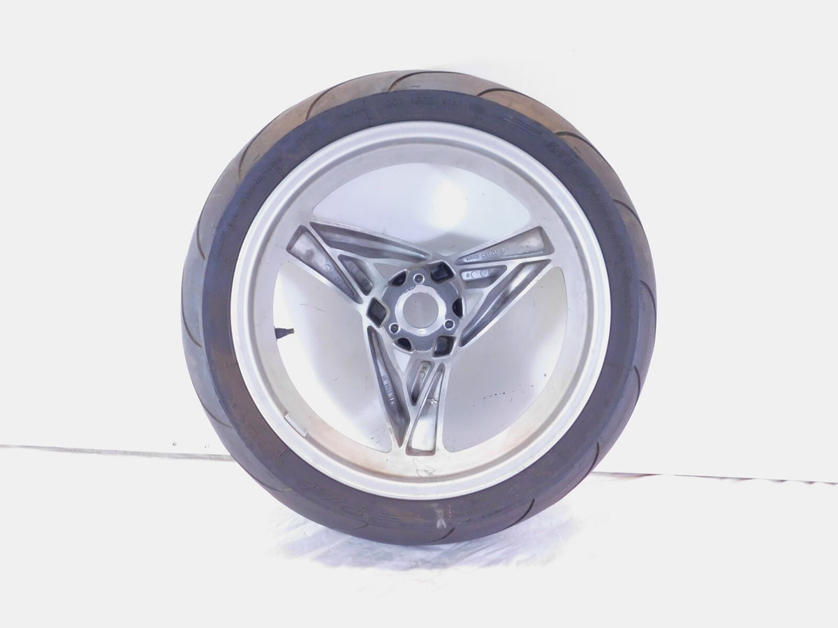 2001-2005 BMW F650CS F650 CS Scarver Silver Rear Rim Wheel & Tire - 36317681009 - C3 Cycle