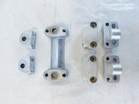 2001 01 KTM 640 LC4 Silver Handlebar Holder Clamp Brackets & Riser Inserts - C3 Cycle
