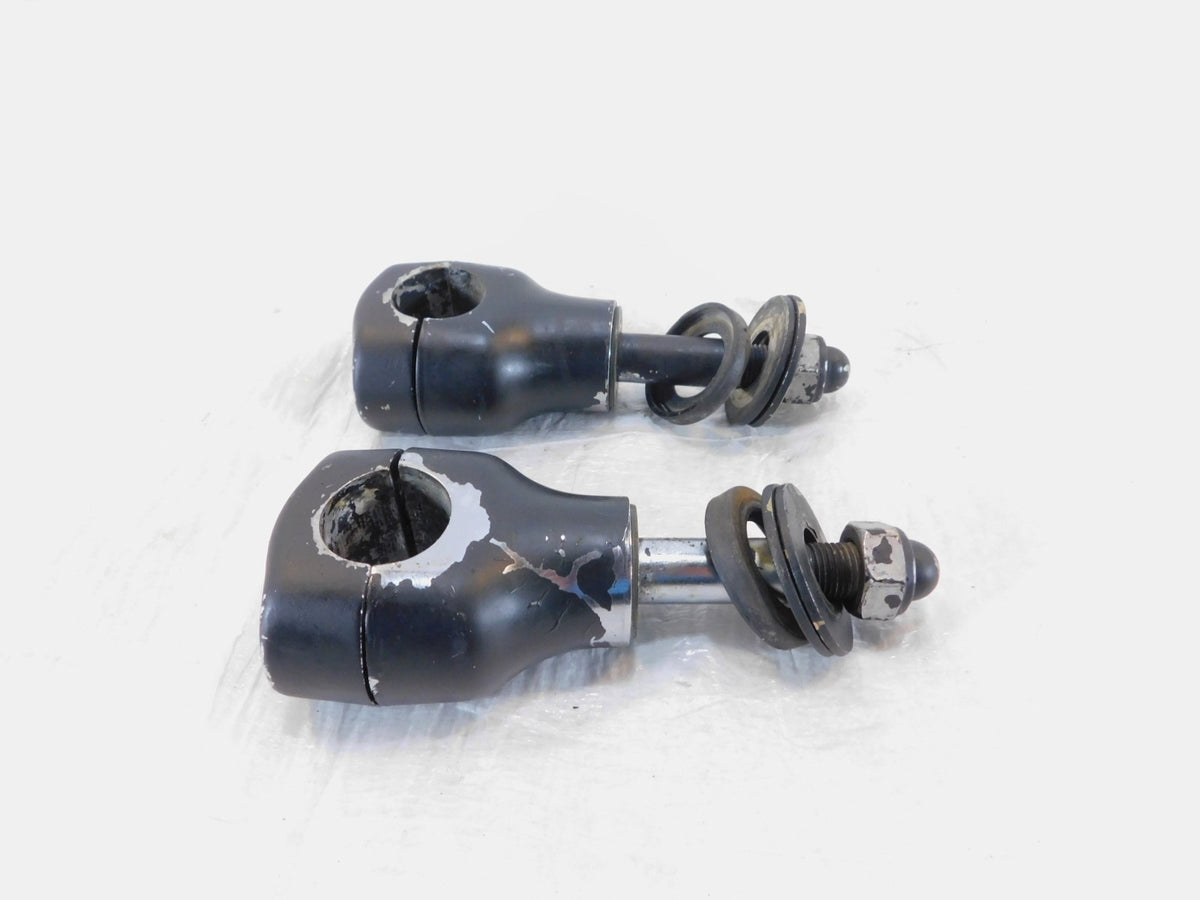 Yamaha Road Star Silverado V-Star 650 1100 Black Handlebar Riser Mount Clamps - C3 Cycle