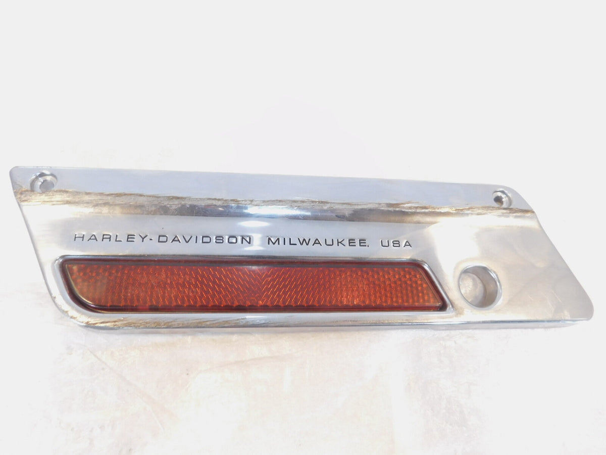 Harley Touring Road King Electra Street Glide Chrome Left Saddlebag Latch Cover - C3 Cycle
