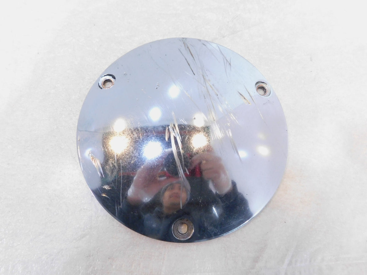 Harley Davidson Evo Softail Dyna & FXR Left Engine Chrome Derby Clutch Cover - C3 Cycle