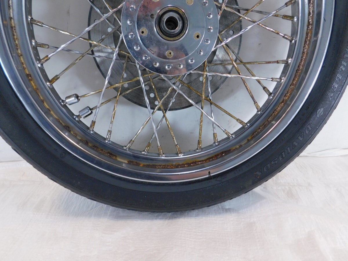 Harley Davidson XLH Sportster 883 1000 & 1200 19" Laced Front Wheel Rim Rotor - C3 Cycle