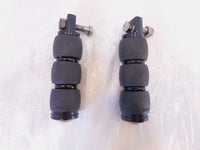 Pair Harley Touring FXR Dyna Sportster & Softail Black ISO Peg Footpeg Footrests - C3 Cycle