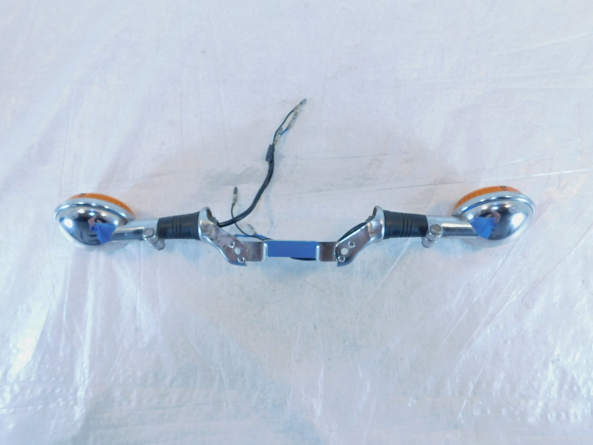 Yamaha Virago 700 750 1100 XV750 Front Turn Signal Indicators w/ Mount Bracket - C3 Cycle
