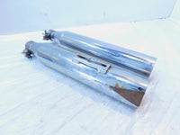 2009 Harley Davidson Dyna FXDB Street Bob Pair Chrome Exhaust Pipe Mufflers - C3 Cycle