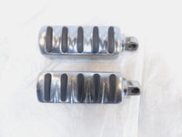 Harley Touring FXR Dyna Sportster & Softail Chrome & Rubber Footpegs Footrests - C3 Cycle