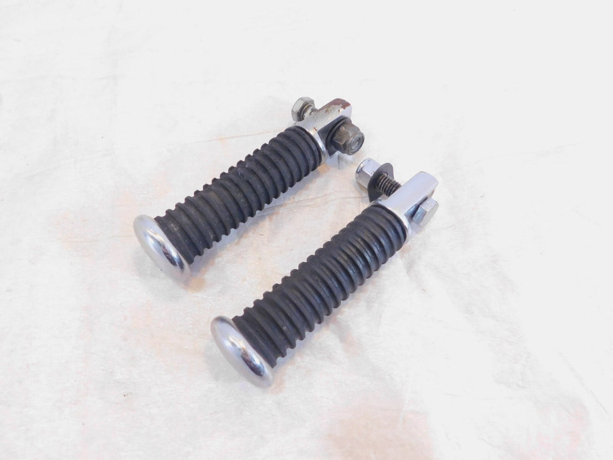 Harley Davidson FXR Dyna Sportster & Softail Black Rubber Footpegs Footrests - C3 Cycle