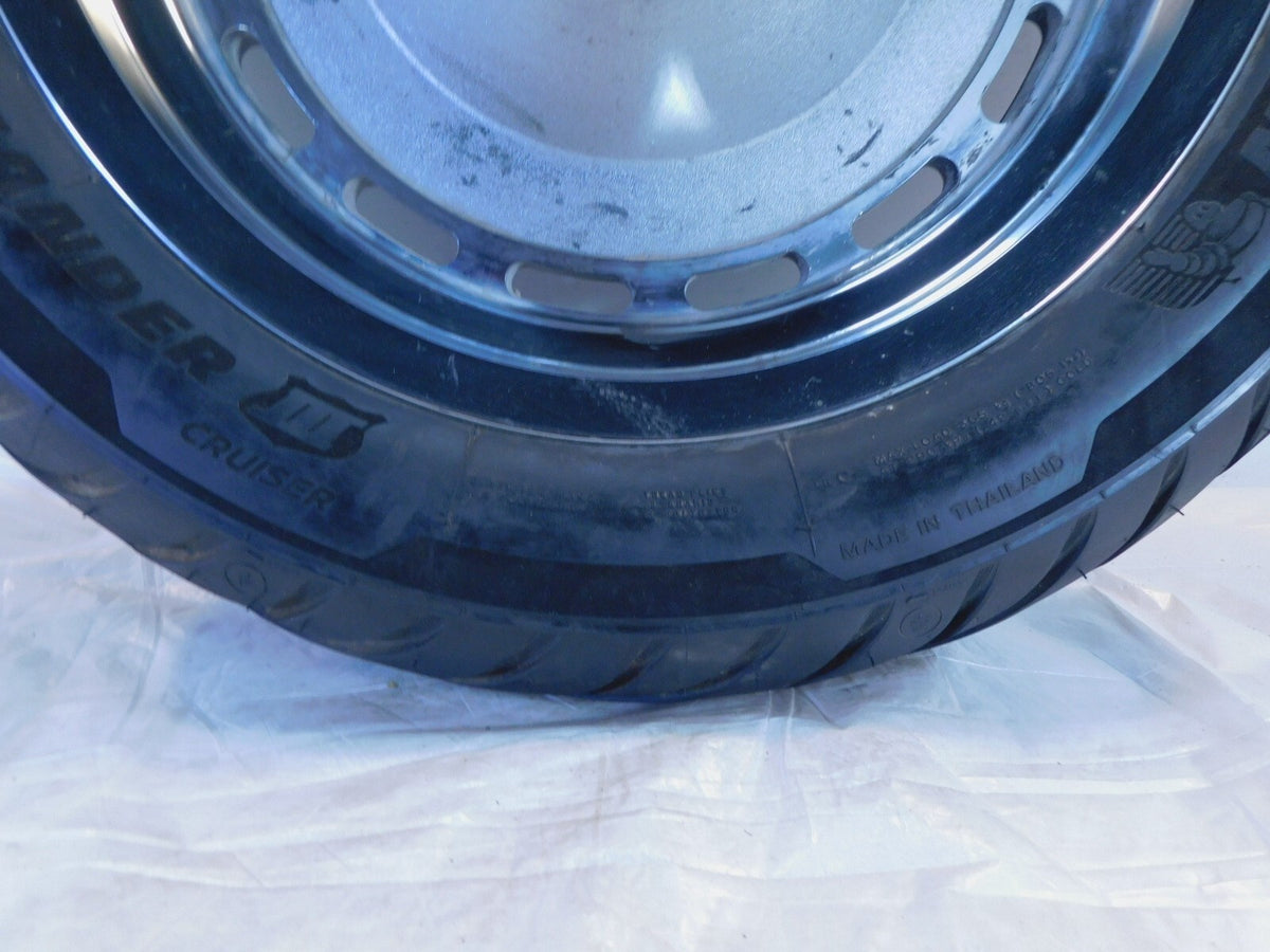 1996-1999 Harley Davidson Sportster 883 1200 Chrome Cast Slotted Rear Wheel Rim - C3 Cycle