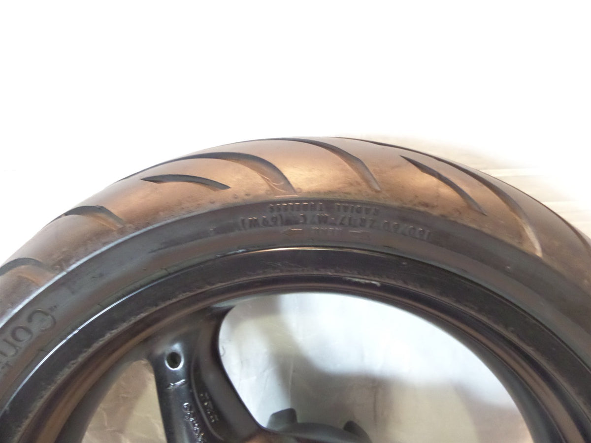 2002 & 2003 Ducati Monster 620 750 & 800 Black Rear Wheel Rim & Tire - Straight - C3 Cycle