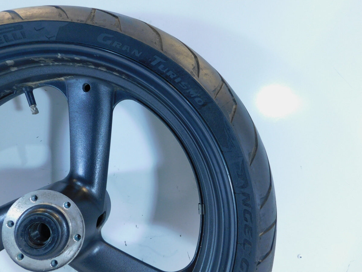 Yamaha FZR1000 YZF750R & YZF750 3 Spoke Black Cast Front Wheel Rim Hub & Tire