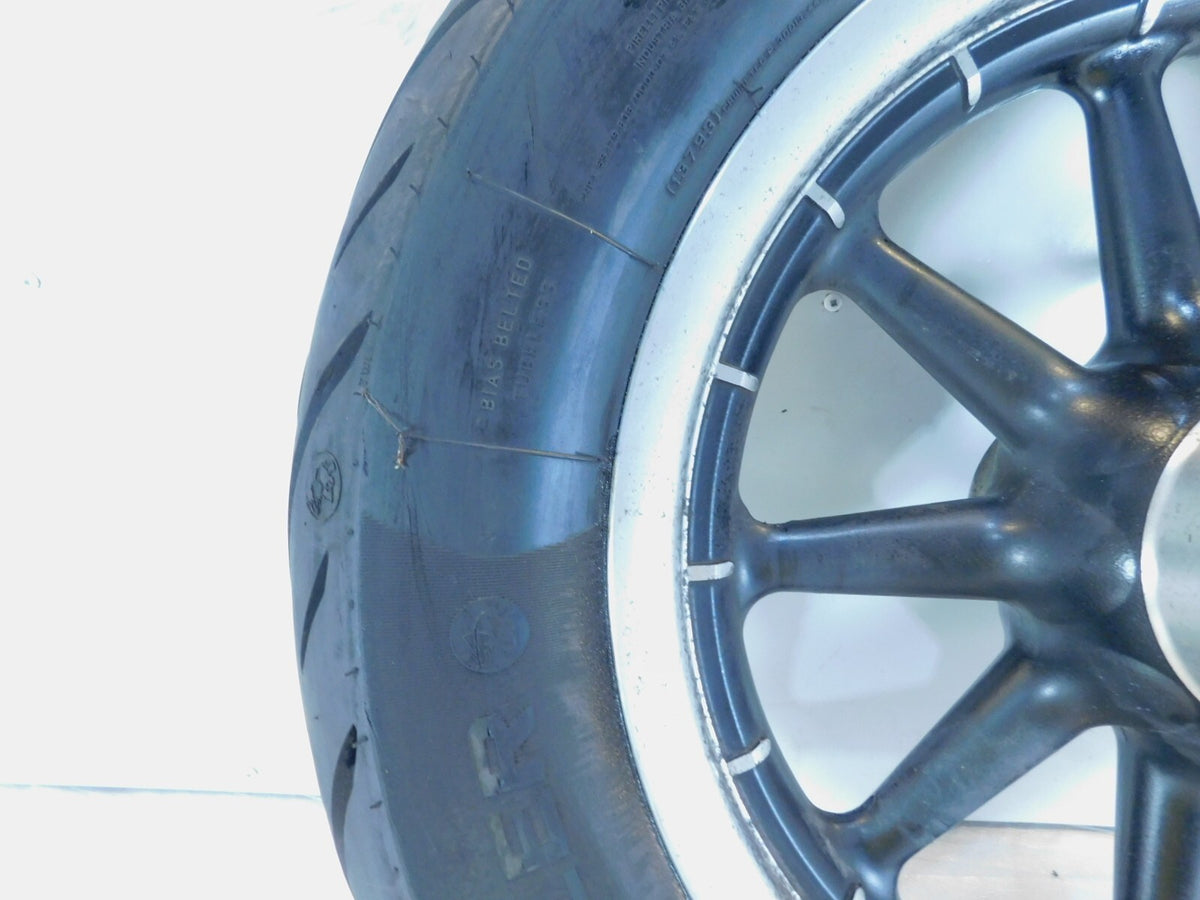 Harley Davidson Touring Road Street & Electra Glide Black Rear Wheel Rim & Tire - C3 Cycle
