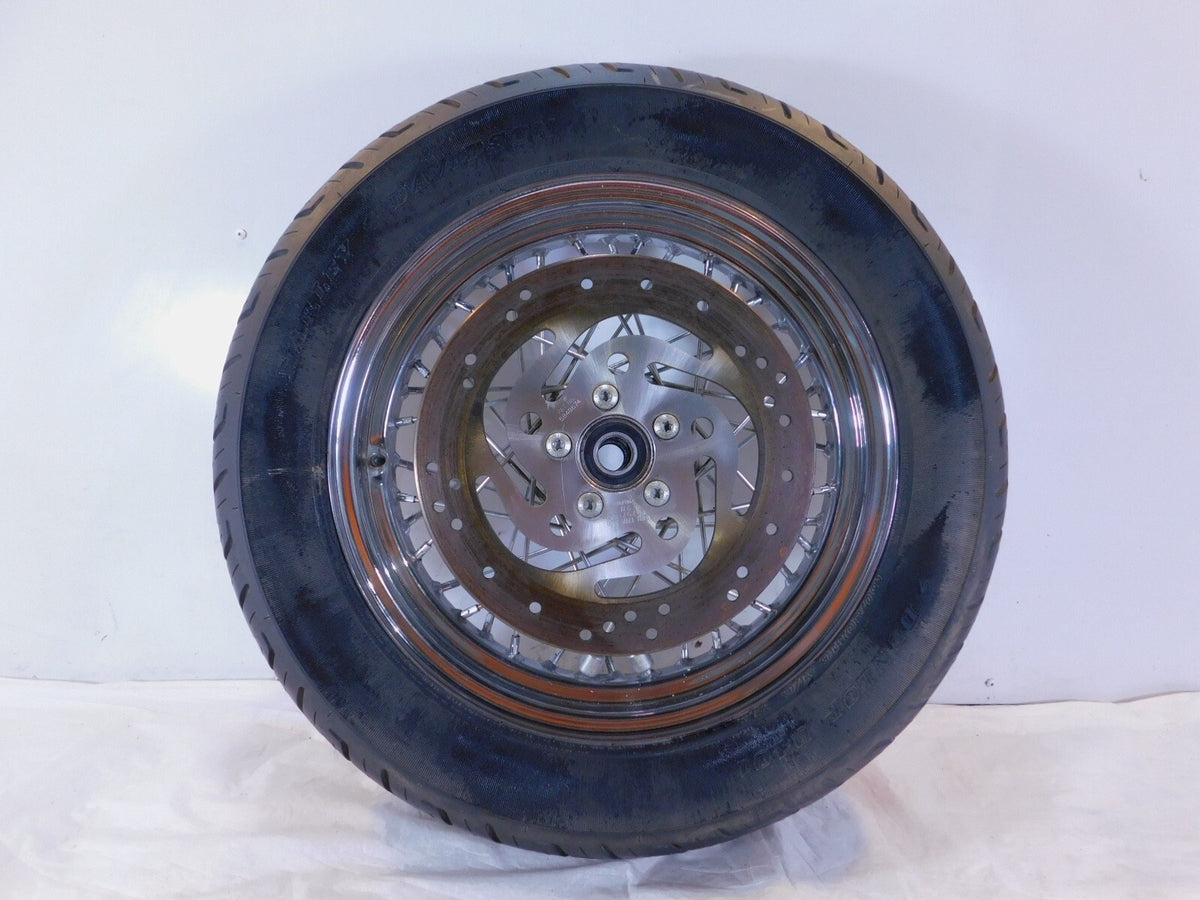 Harley Davidson Sportster 883 & 1200 Laced Rear Chrome Wheel Rim & Tire & Rotor - C3 Cycle