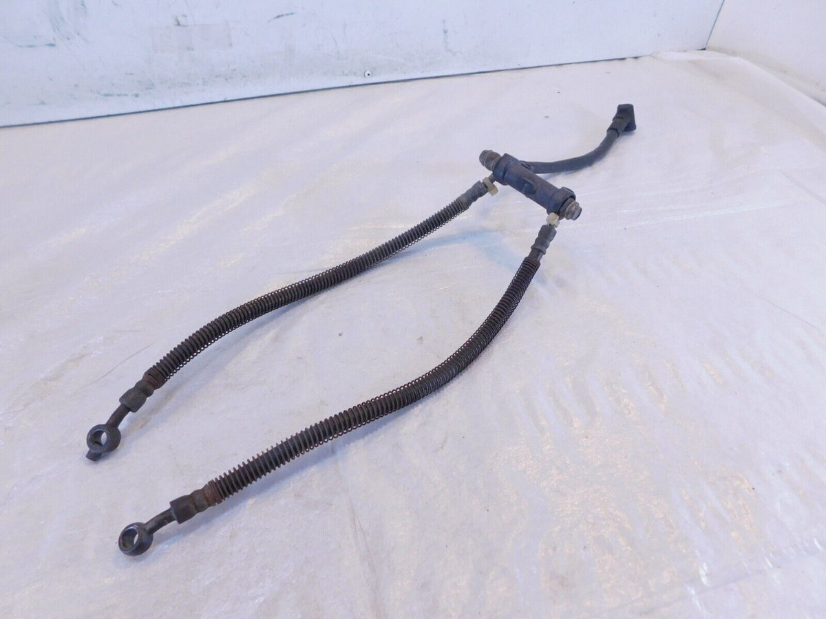 1990-1993 Kawasaki Ninja ZX6 ZX600D Front Wheel Brake Hose Pipe Lines & Joint - C3 Cycle