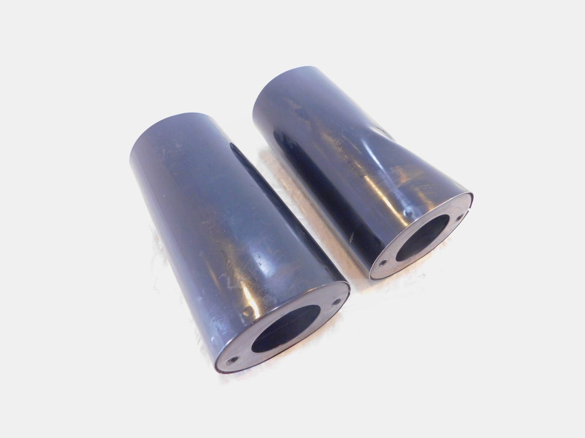 Harley TRoad King & Electra Glide & Softail Black Front Fork Slider Cover Tins - C3 Cycle