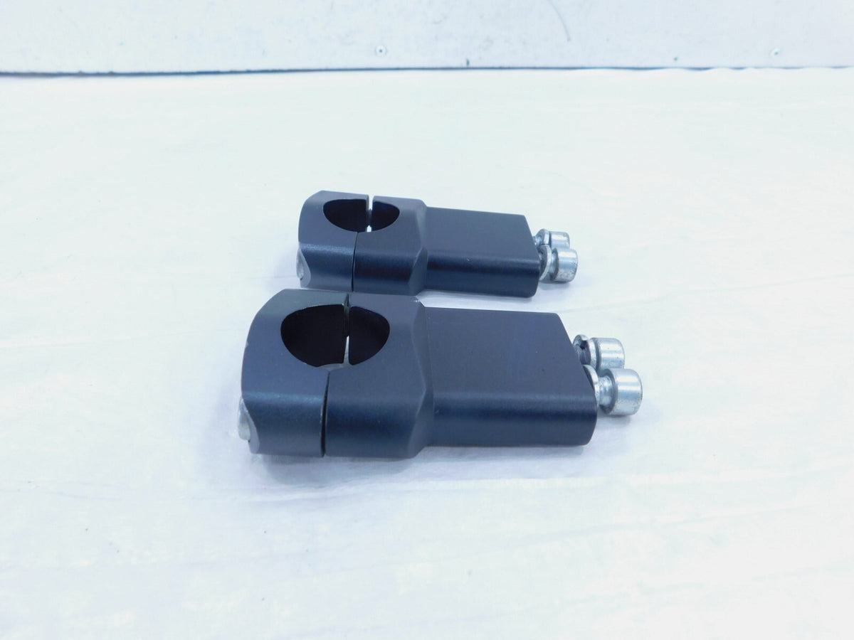 2012 Zero Motorcycle XU Black Upper/Lower Handlebar Riser Clamp Mount Brackets - C3 Cycle