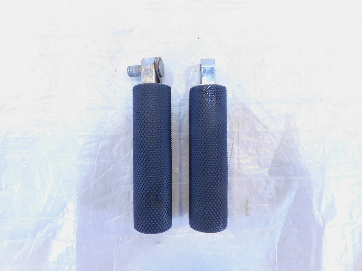 Harley Touring FXR Dyna Sportster & Softail Black Rubber Footpegs Footrests - C3 Cycle