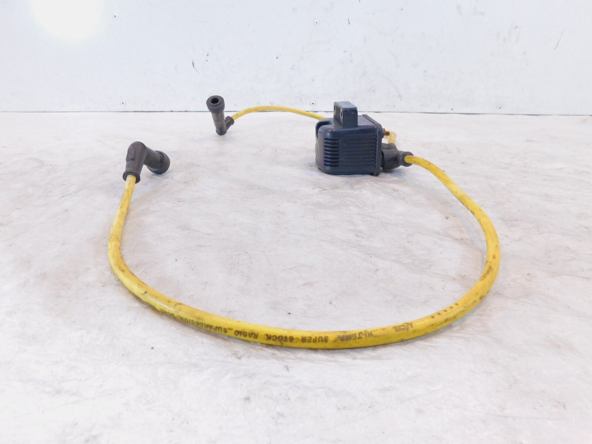 Yamaha Virago 700 750 1000 1100 Front/Rear Ignition Coil w/ Yellow Plug Wires - C3 Cycle