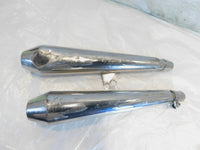 2015 & 2016 Triumph Thruxton 900 Left/Right Rear Exhaust Muffler Pipes - Dents - C3 Cycle