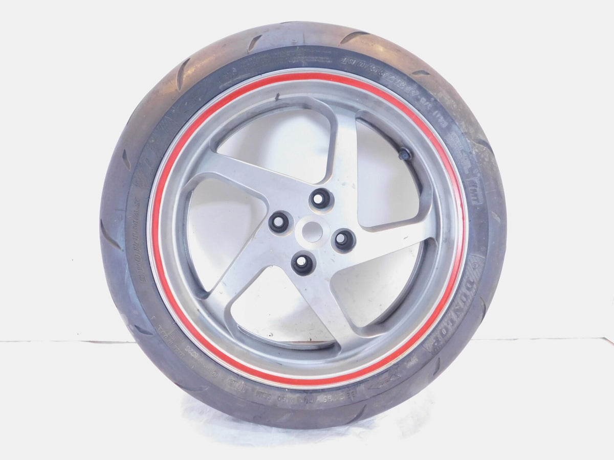 2004-2008 Honda Interceptor 800 VFR800 VFR800A ABS Silver Rear Wheel Rim & Tire - C3 Cycle