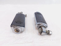 Harley Touring FXR Dyna Sportster & Softail Black & Chrome Footpegs Footrests - C3 Cycle