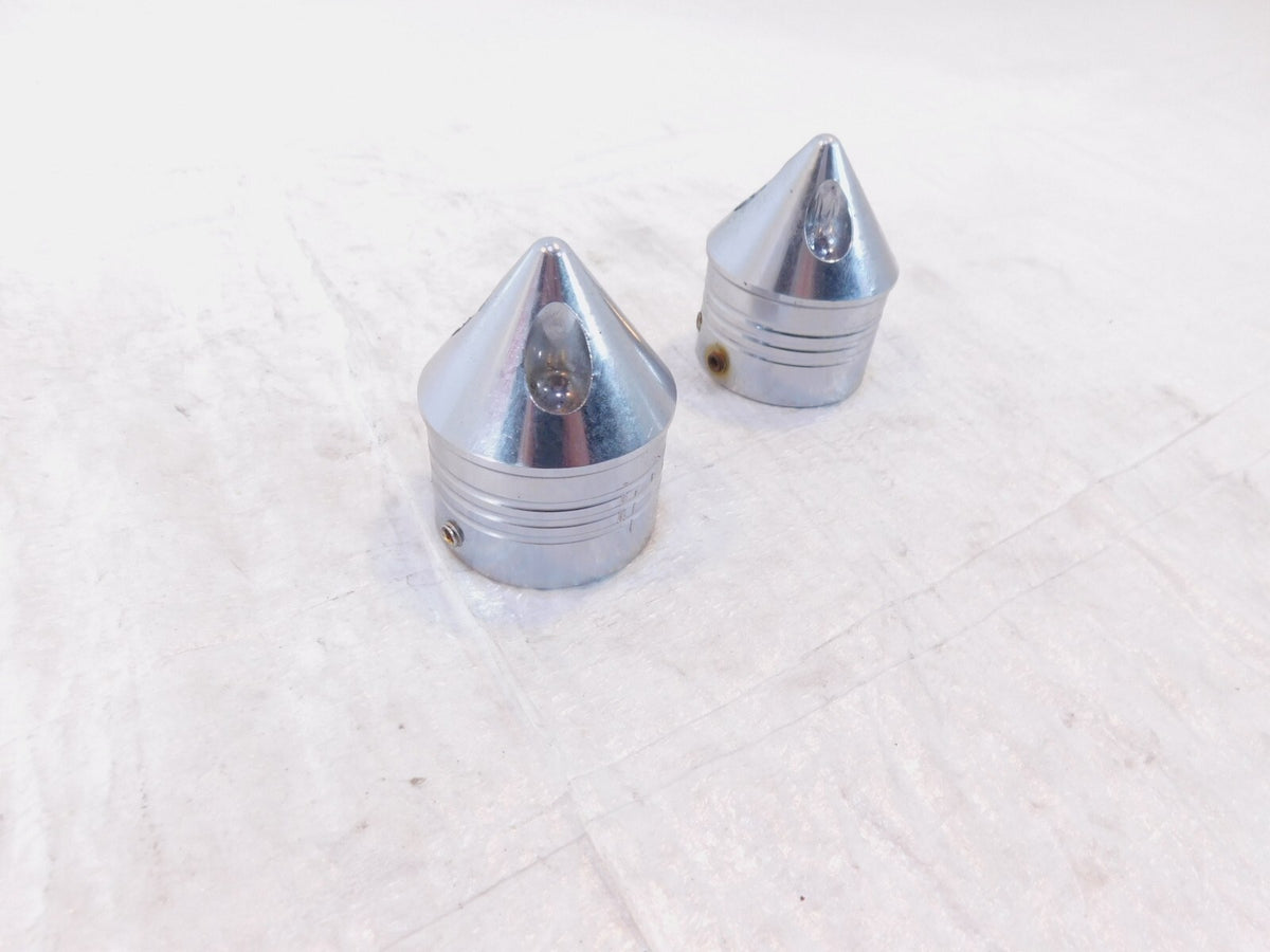 2009 Harley Davidson Touring FLHX Super Glide Chrome Front Axle Nut Covers - C3 Cycle