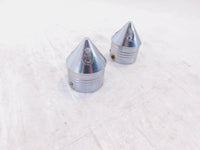 2009 Harley Davidson Touring FLHX Super Glide Chrome Front Axle Nut Covers - C3 Cycle