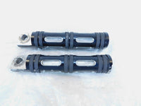 Harley Davidson FXR Dyna Sportster & Softail Black "Edge Cut" Footpegs Footrests - C3 Cycle