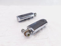 Harley Touring FXR Dyna Sportster & Softail Black & Chrome Footpegs Footrests - C3 Cycle