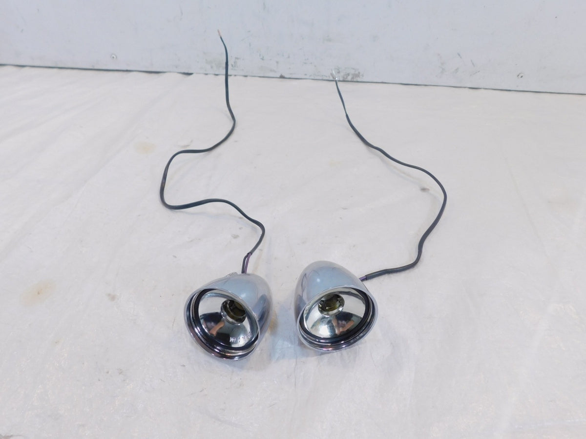 Harley Davidson VRod Sportster Softail Dyna Chrome Rear Turn Signal Indicators - C3 Cycle