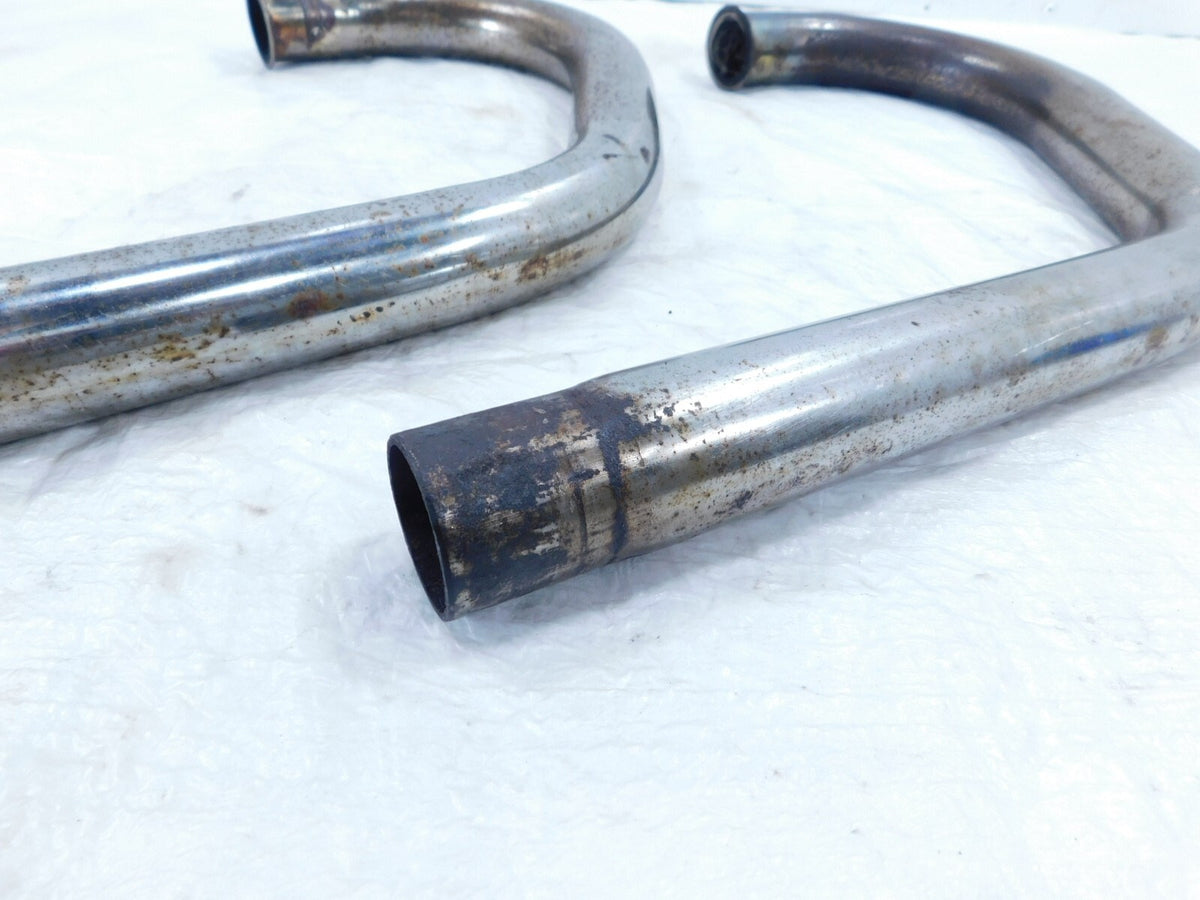 1976 76 Moto Guzzi Convert I V1000 Left/Right Front Exhaust Header Muffler Pipes - C3 Cycle