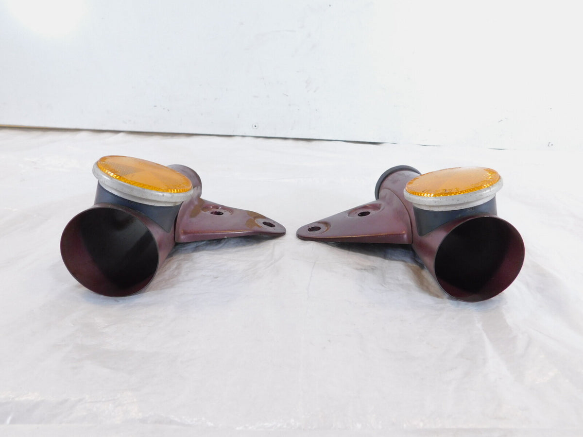 1972 72 Honda CB350K CB350K4 350 Maroon Front Upper Left/Right Fork Leg Covers - C3 Cycle