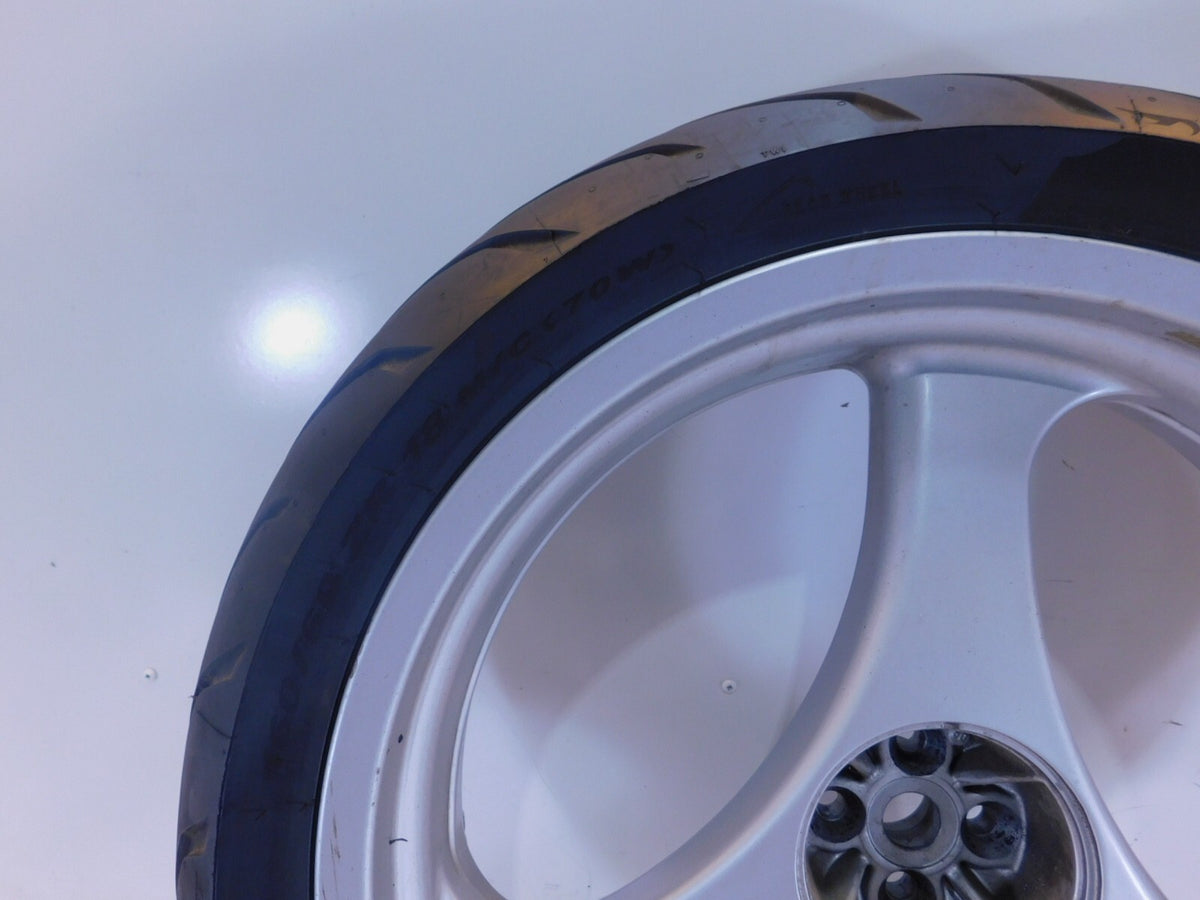 BMW R1100R R1100RT R1100RS R850R & K1 K1100LT Cast Silver Rear Wheel Rim & Tire - C3 Cycle