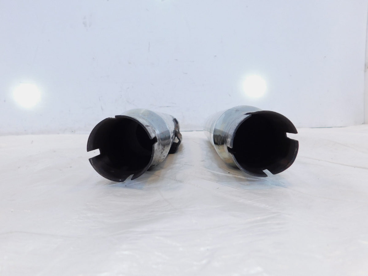 Harley Davidson Dyna Super Glide Low Rider Chrome Exhaust Pipe Slashed Mufflers - C3 Cycle