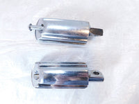 Harley Touring FXR Dyna Sportster & Softail Chrome & Rubber Footpegs Footrests - C3 Cycle