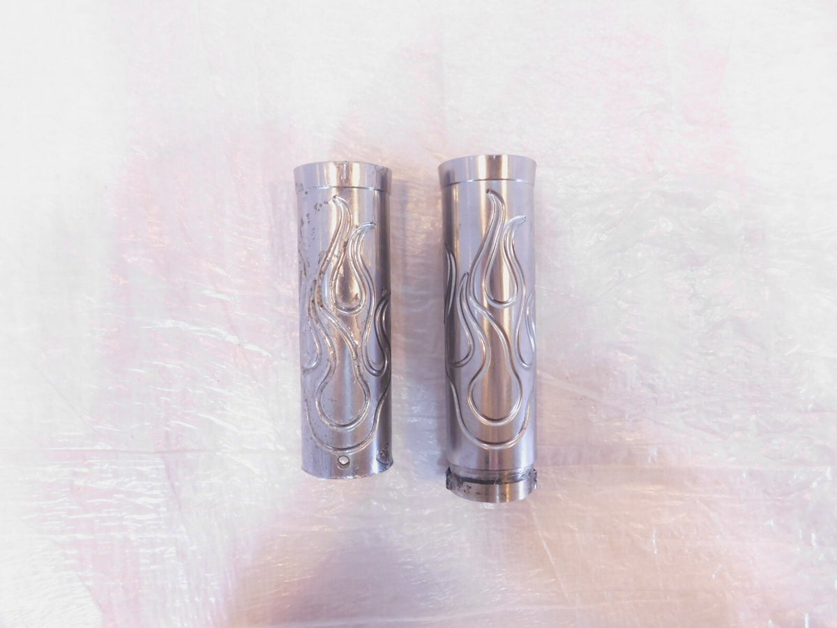 Harley Davidson Dyna Sportster & Softail Chrome Left Right Handlebar Hand Grips - C3 Cycle