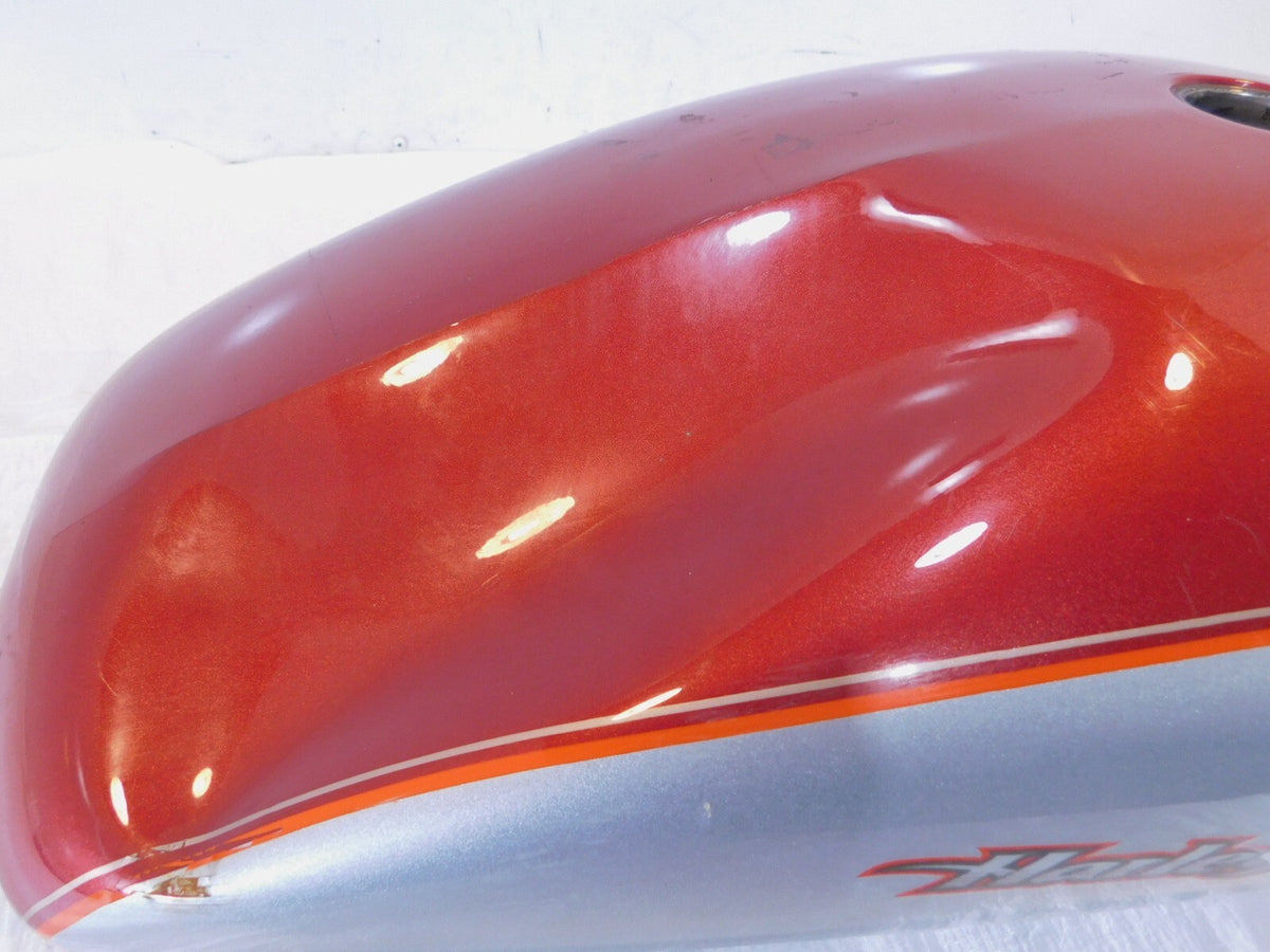 04-06 Harley Davidson Sportster 883 & 1200 Custom Low Red Fuel Gas Tank - Dented - C3 Cycle