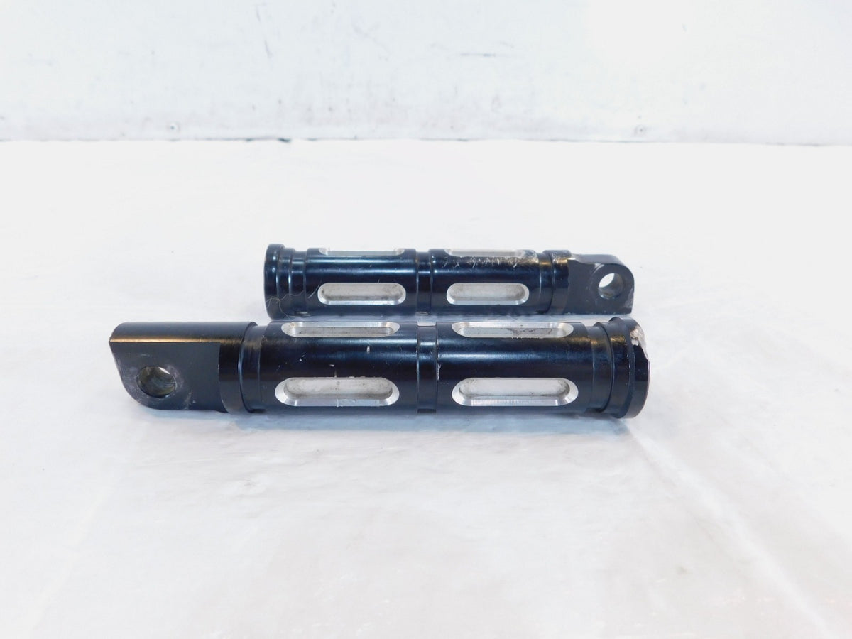 Harley Touring V-Rod Dyna Sportster FXR Softail Black Footpeg Footrests - C3 Cycle