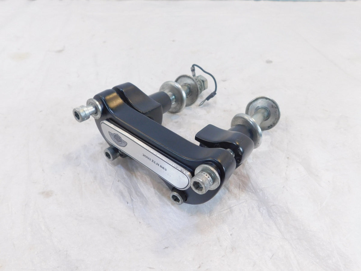 Harley Davidson Sportster 883 Black 100th Anniversary Handlebar Bar Riser Clamps - C3 Cycle