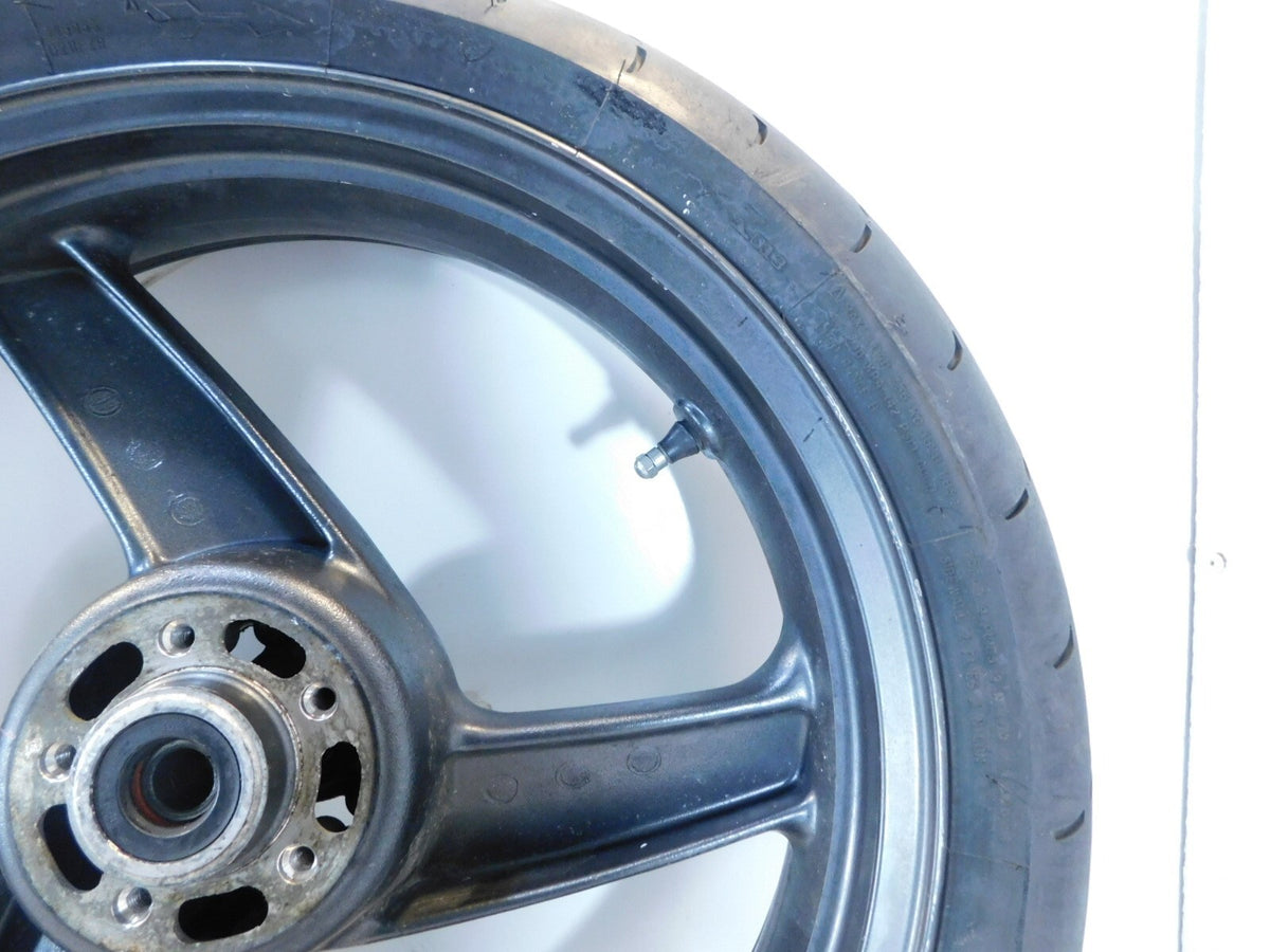 1995 1996 1997 Kawasaki GPz1100 ZX1100E Gray Front Cast Wheel Rim & Tire 17x3.5"