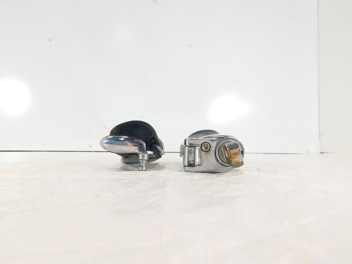 Harley Touring FXR Dyna Sportster & Softail Chrome & Rubber Footpegs Footrests - C3 Cycle