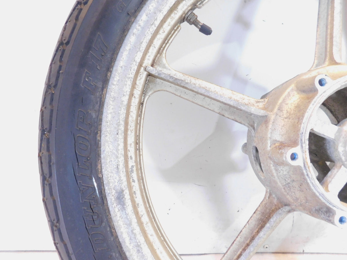 1990-1997 90-97 Yamaha Virago 750 XV750 Silver Cast Front Wheel Rim & Tire - C3 Cycle