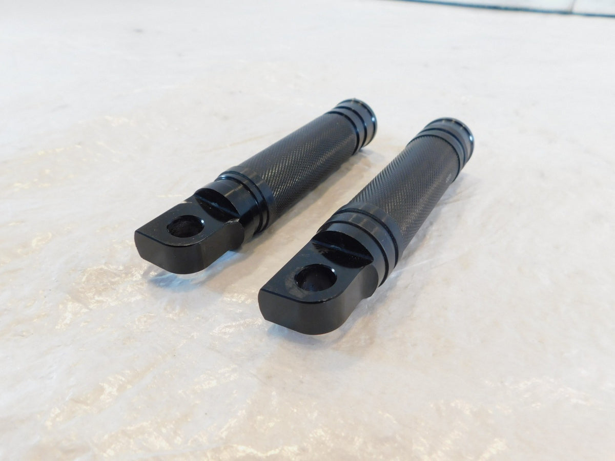 Harley Davidson Touring Dyna Sportster & Softail Black Front Footpeg Footrest - C3 Cycle
