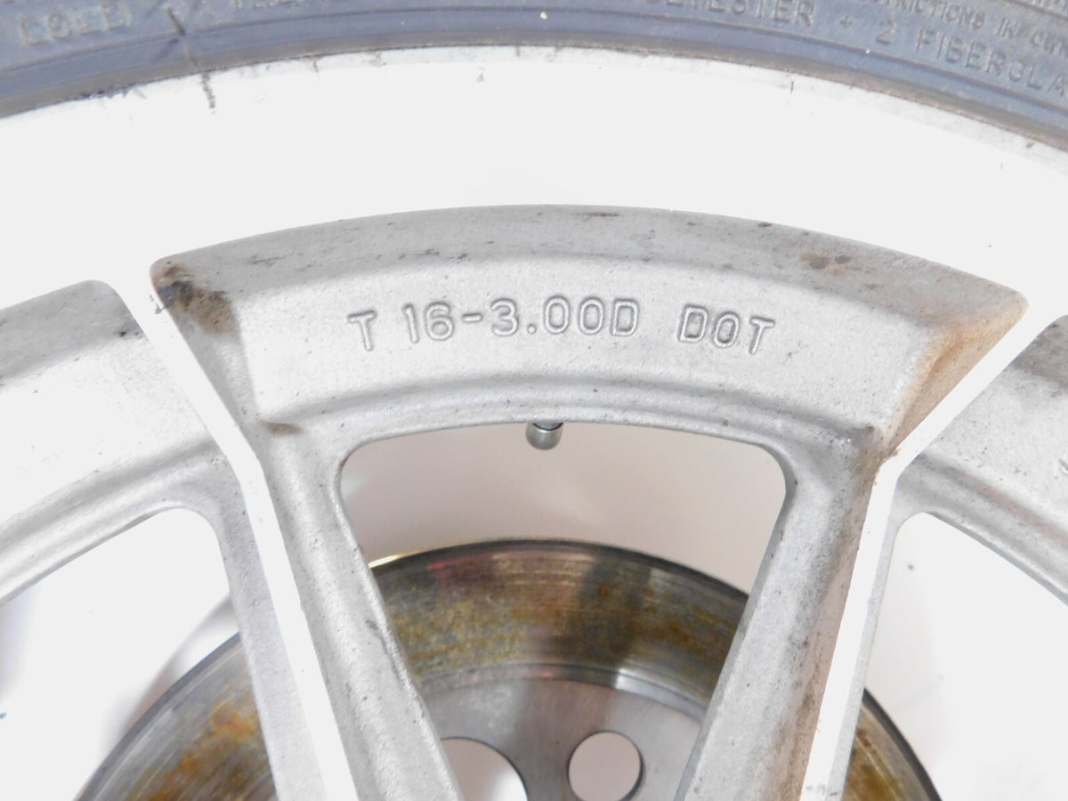 1983-1985 Harley Davidson XLH 1000 Ironhead Sportster Silver Rear Wheel Rim Tire - C3 Cycle