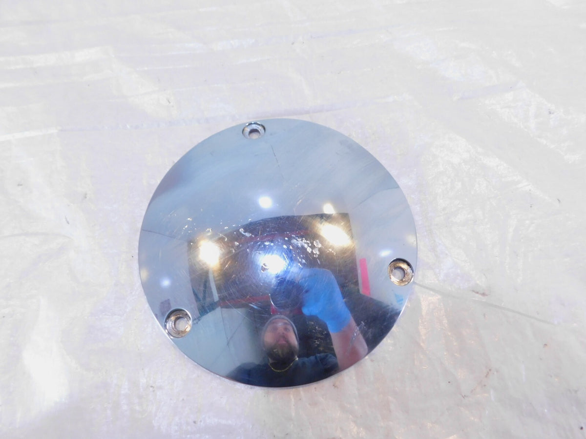 Harley Evo Softail Dyna & FXR Left Engine Motor Chrome Derby Clutch Cap Cover - C3 Cycle